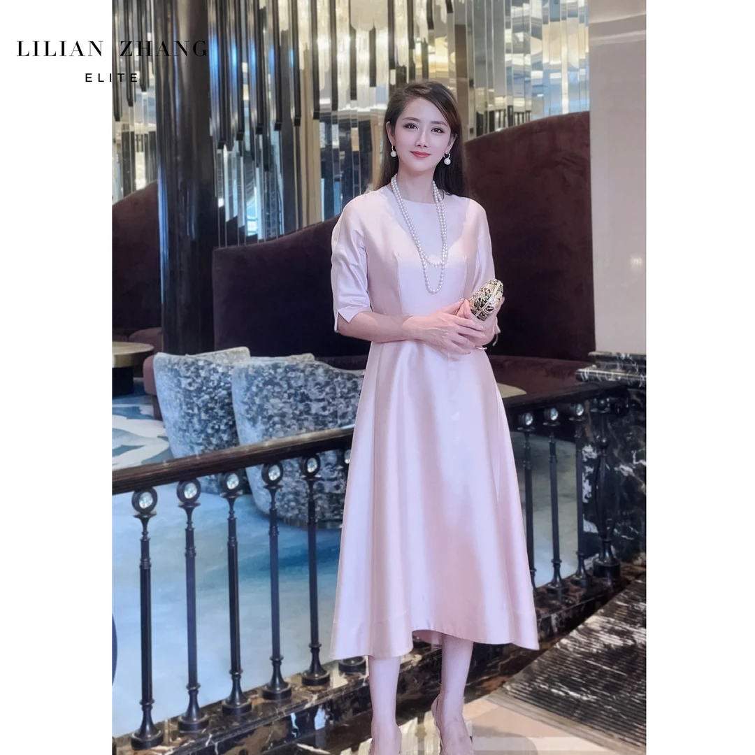 高定轻礼服—“皇室Lady‘’—丝毛宫廷风A摆气质绝美连衣裙 2101099