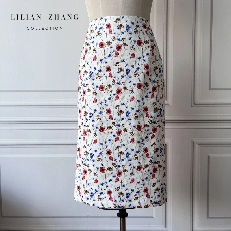 格兰维尔花园—自然元素“New Look”H型包臀气质半身裙  2303008