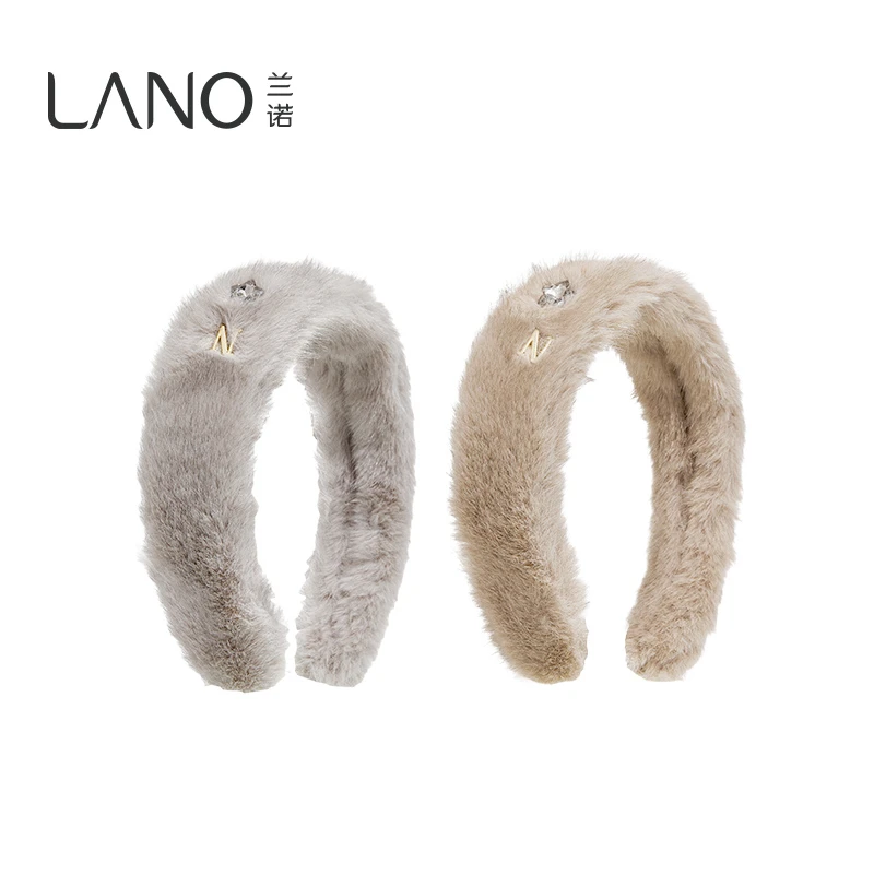 兰诺仿貂毛毛绒发箍高颅顶美拉德毛毛发箍网红发饰发卡秋冬发饰七