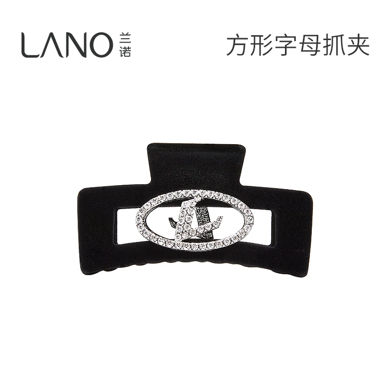 兰诺【五金女孩】丝绒抓夹黑色甜酷发夹暗黑时尚百搭抓夹