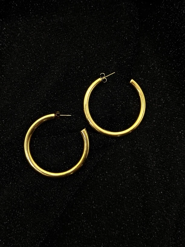 钛钢耳饰 钛钢不掉色C形耳环高级简约大气百搭耳环