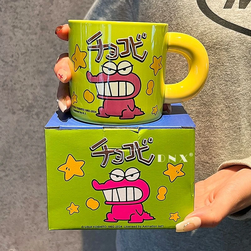 蜡笔小新马克杯高颜值陶瓷水杯子家用牛奶咖啡杯情侣生日系列礼物