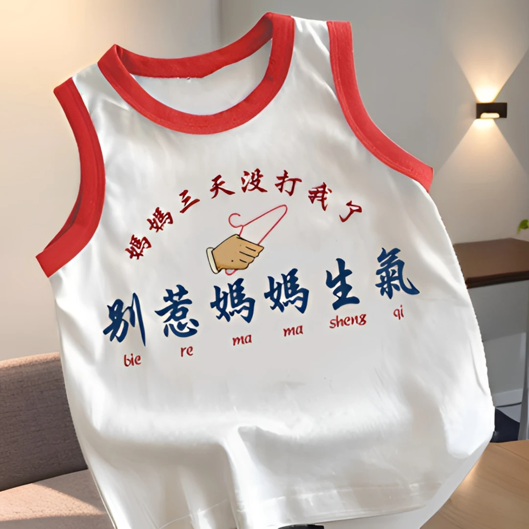 男童纯棉背心女童无袖儿童T恤宝宝夏季薄款男宝夏装男孩坎袖小孩