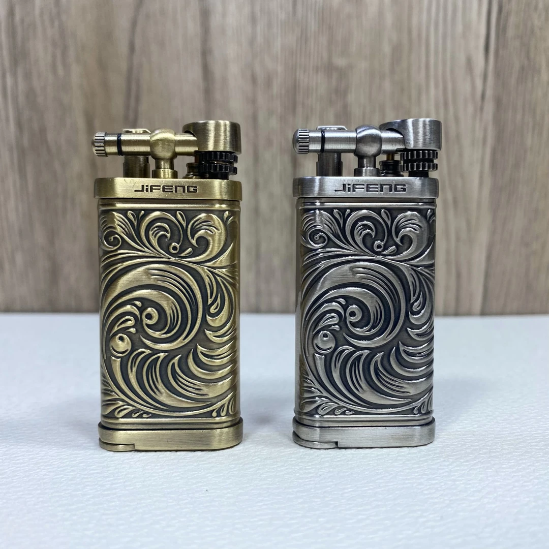 jifeng季风烟斗打火机烟斗专用斜火可充气礼盒包装复古男士送礼