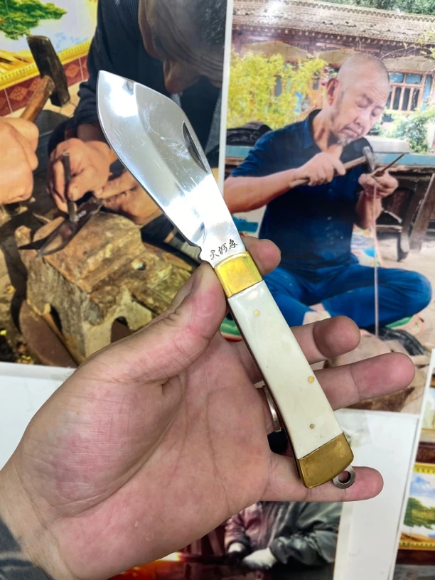 保安腰刀，大河家，牦牛骨精品胖头鱼刀，大头鱼餐具餐刀精品款式刀