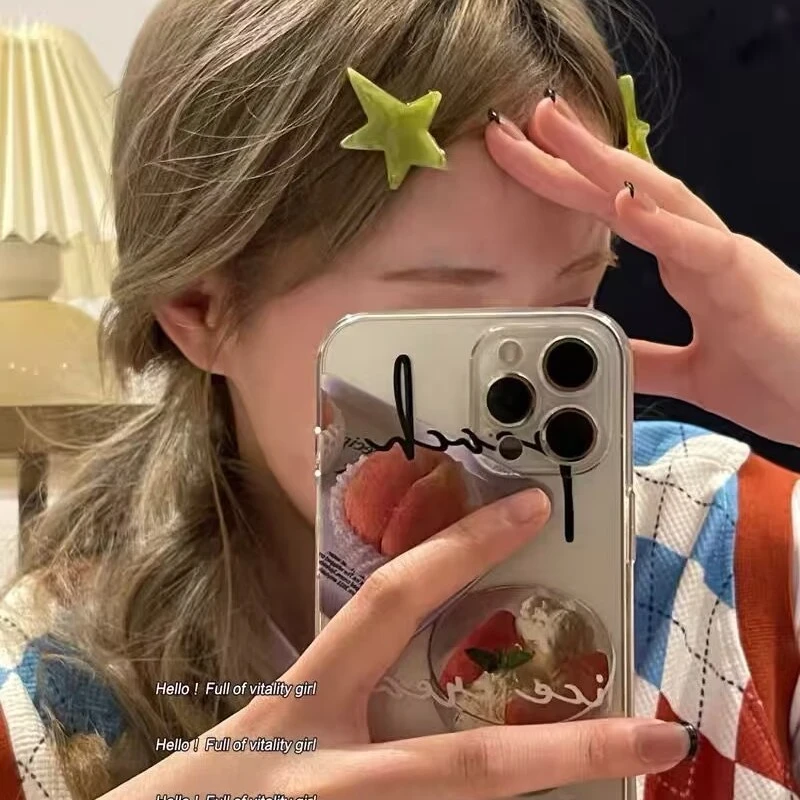 天气好事事宜!清甜感醋酸不规则ins星星发夹侧边刘海发卡