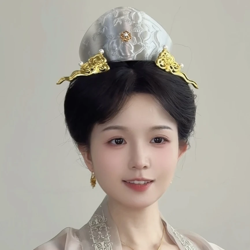 时春居汉服配饰头饰3d打印发冠团冠《寿桃蝙蝠》