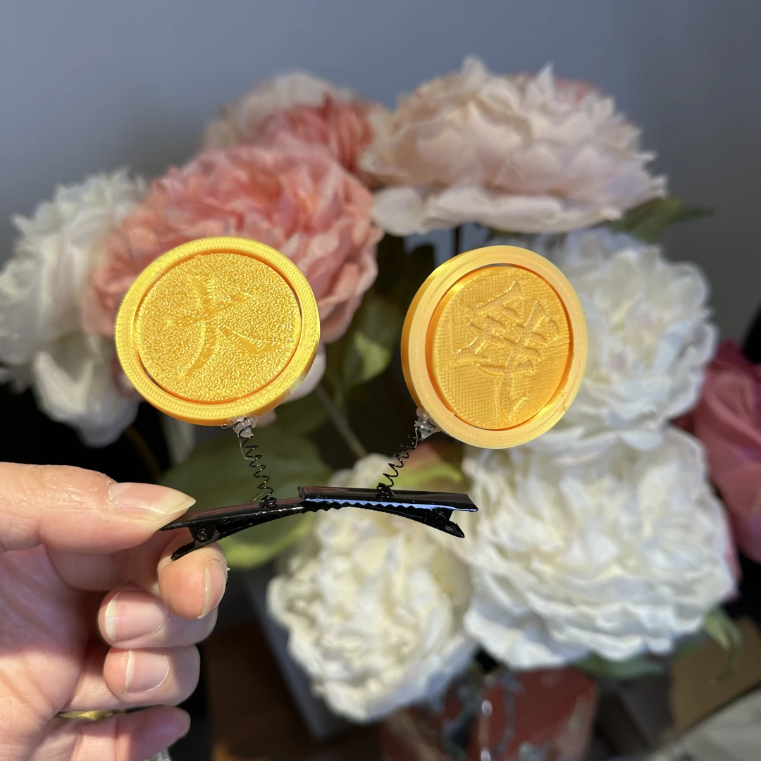 时春居3d打印转大钱颤颤发夹