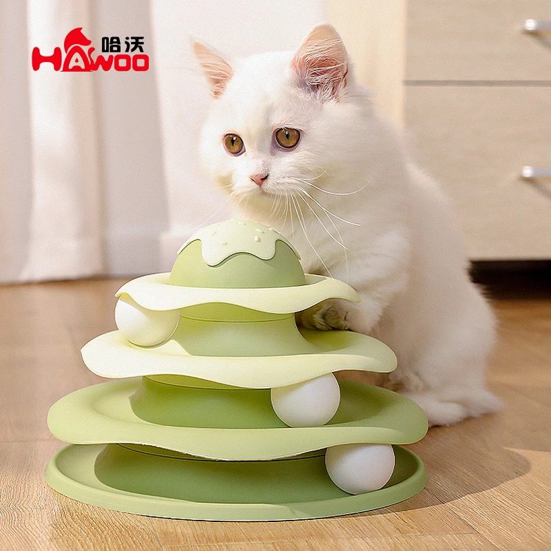 (全场三单包邮)冰淇淋游乐盘逗猫解闷神器猫咪塑料玩具小猫自嗨