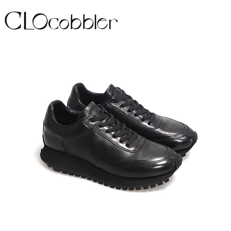 百搭英伦真皮潮流厚底运动休闲时尚110440春秋软底防水男鞋