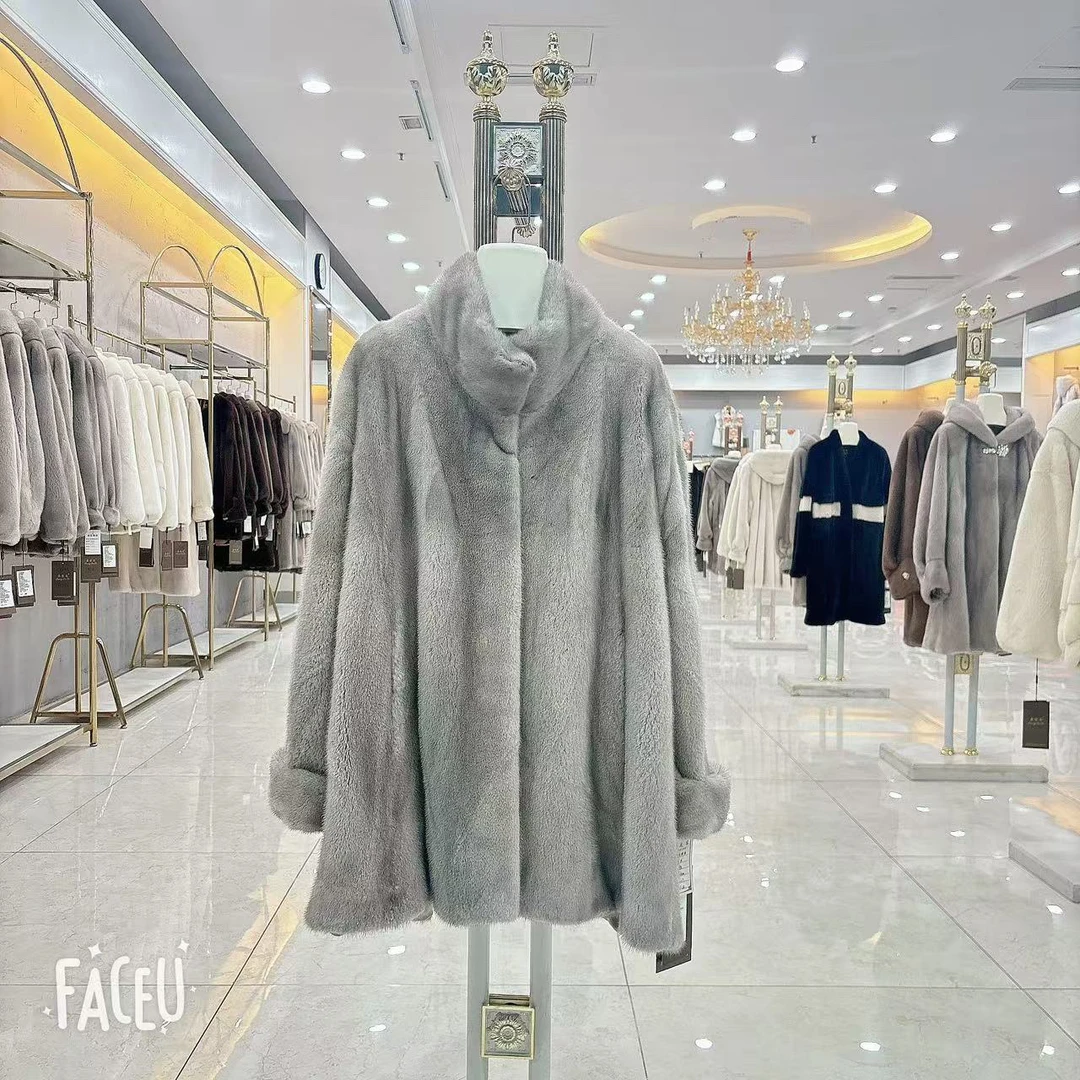 桑图思立领可翻挽袖（80cm-180斤内可穿）皮草