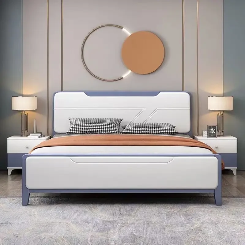 床实木床双人床现代简约轻奢主卧大床直播