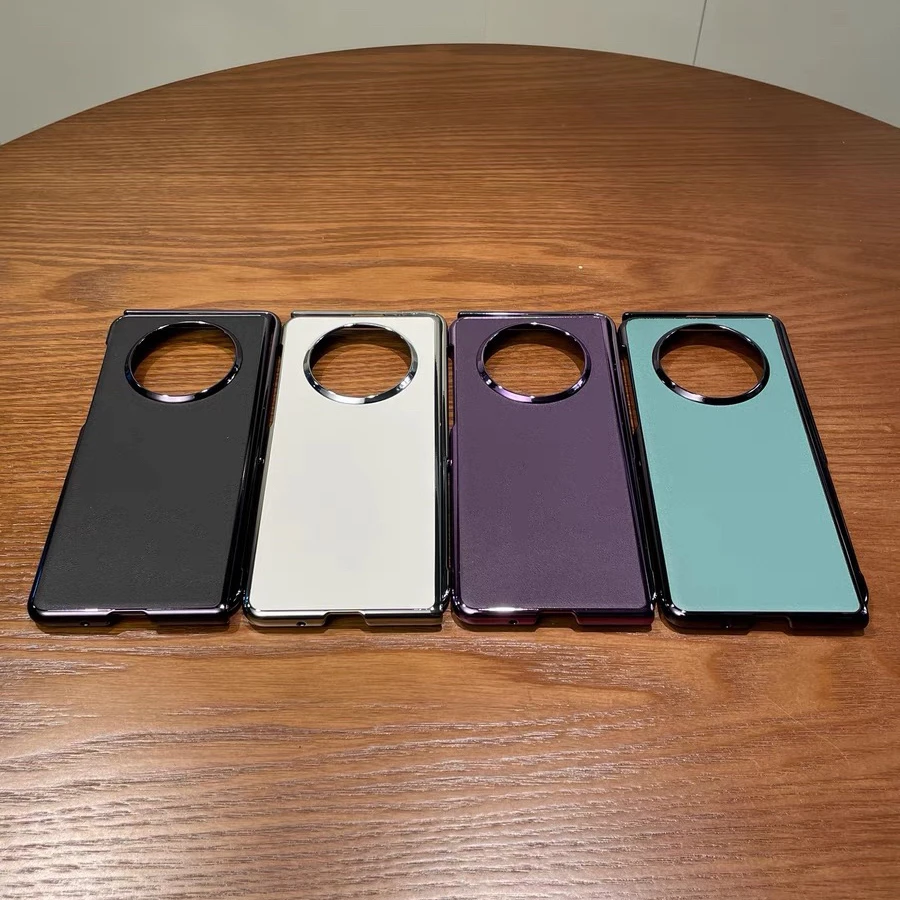 【顺丰包邮】适用华为mateX5 x3电镀边框 磁吸支架超薄皮革手机壳