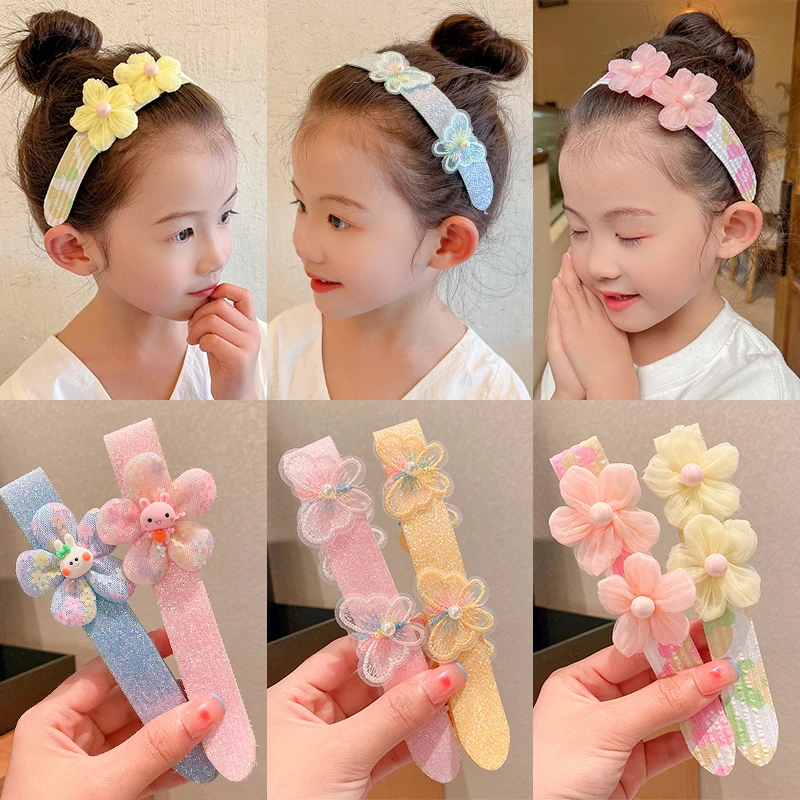 小女孩碎发女儿童魔术贴发箍发带女童宝宝前额刘海贴发帖头箍发饰