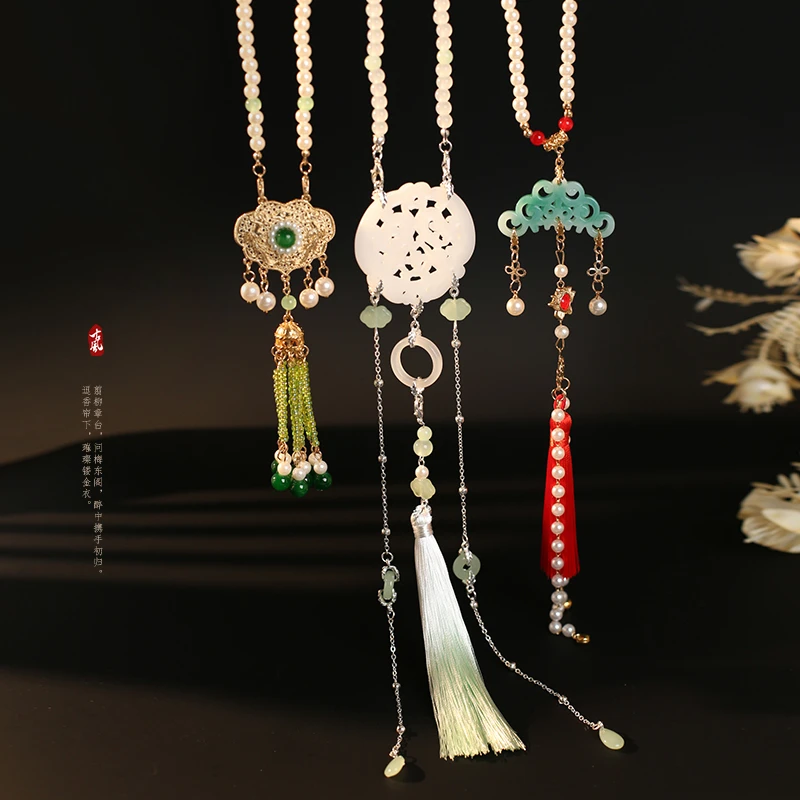 儿童中国风项链宝宝古风配饰女孩古装首饰颈链女童古装马面裙饰品