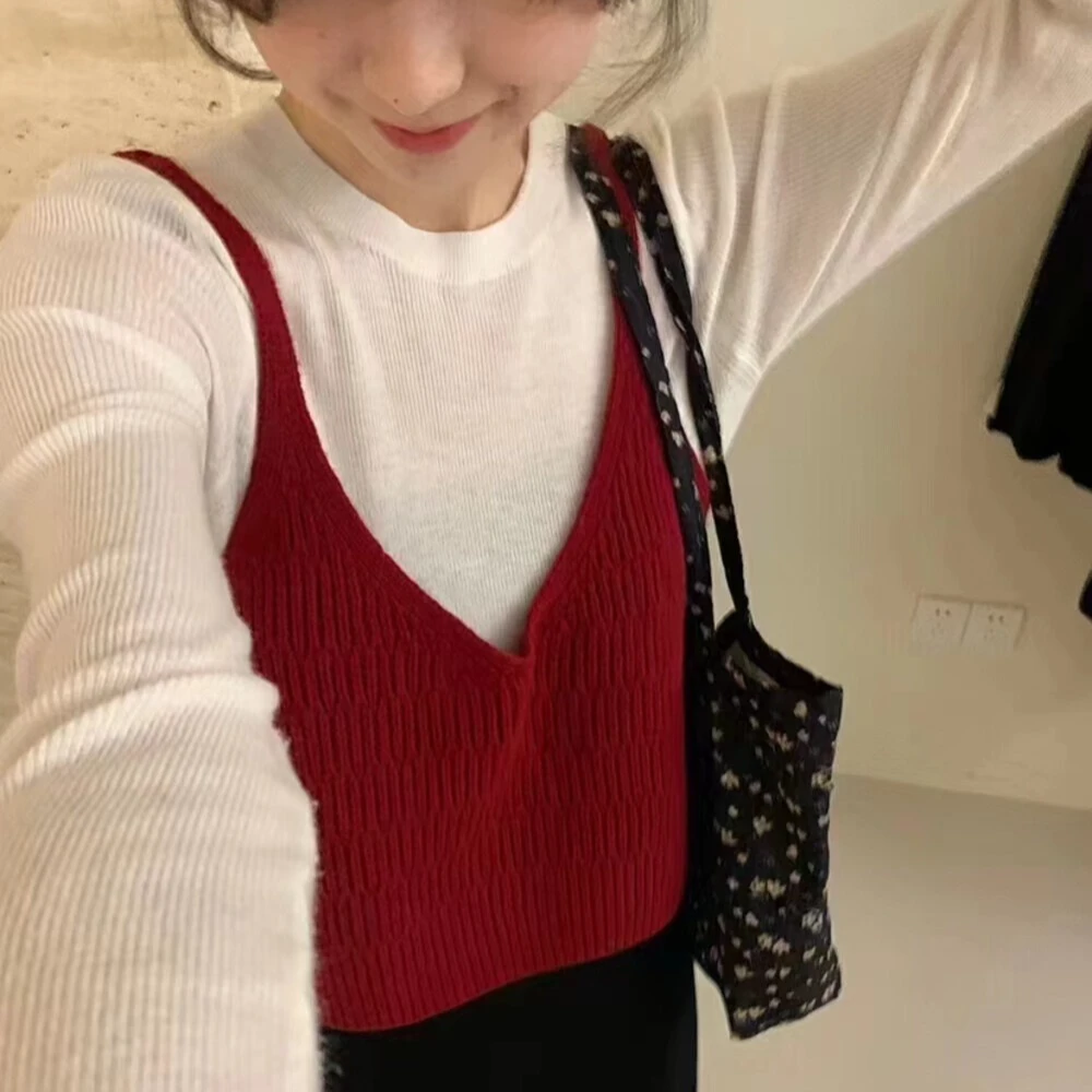 【一口泡芙】NO退NO换 （美院初级生）针织外搭背心马甲（不含内搭）