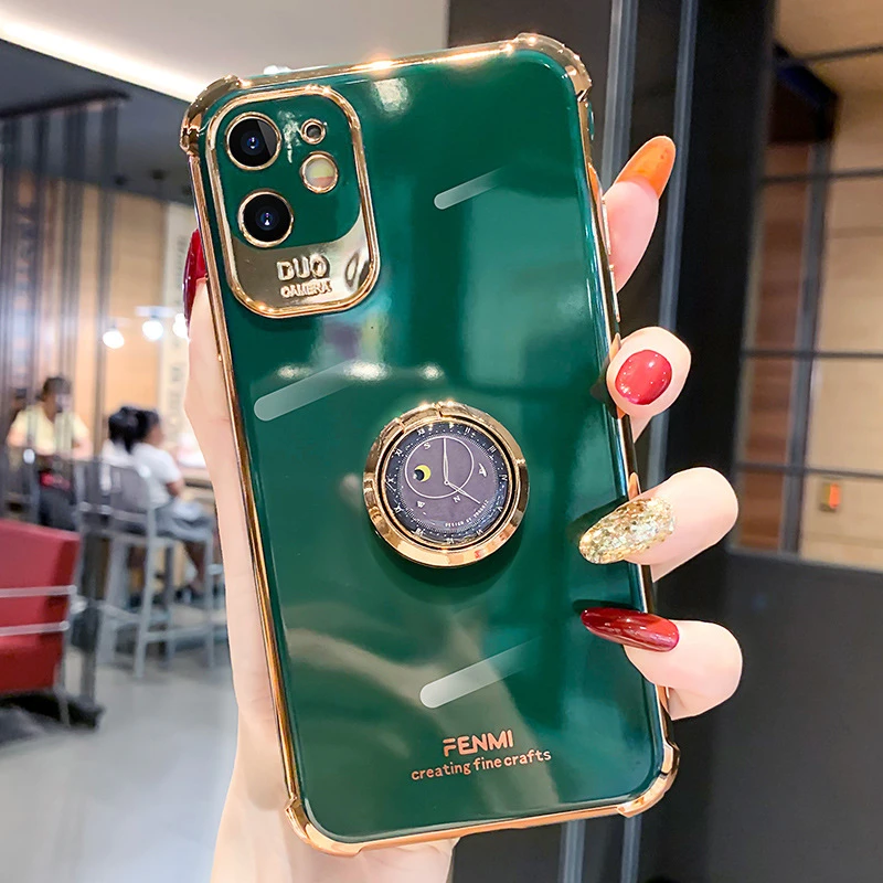苹果14PRO硅胶手机壳iPhone12全包四角气囊防摔指环保护套