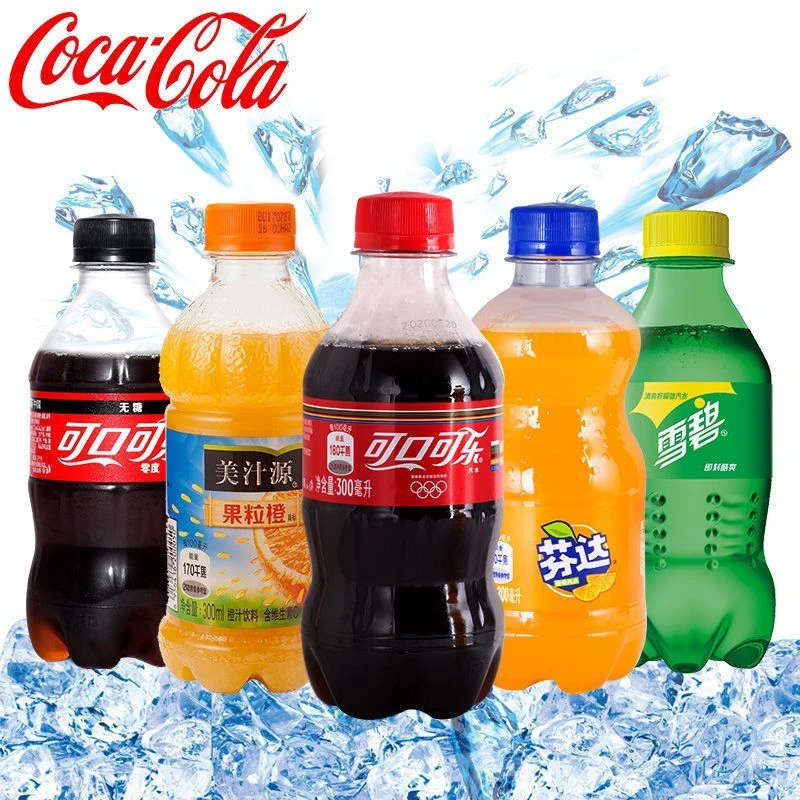 可口可乐300ml*6/12瓶迷你装雪碧芬达快乐水聚会碳酸饮料整箱批发
