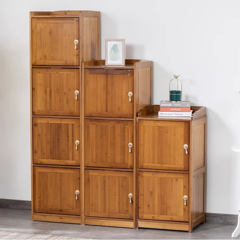 全竹材质简易衣柜家用卧室出租房置物儿童小户型储物收纳置物柜