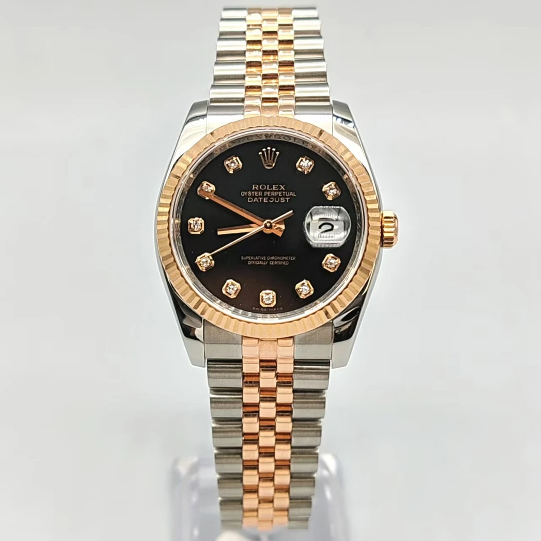 99新 Rolex/劳力士 拆单小橘/116231/黑盘/36表径/间玫瑰金/单表