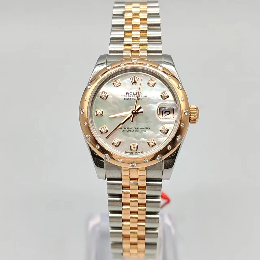 99新 Rolex/劳力士 小橘/178341/31mm/自动机械/原钻贝母盘/单表