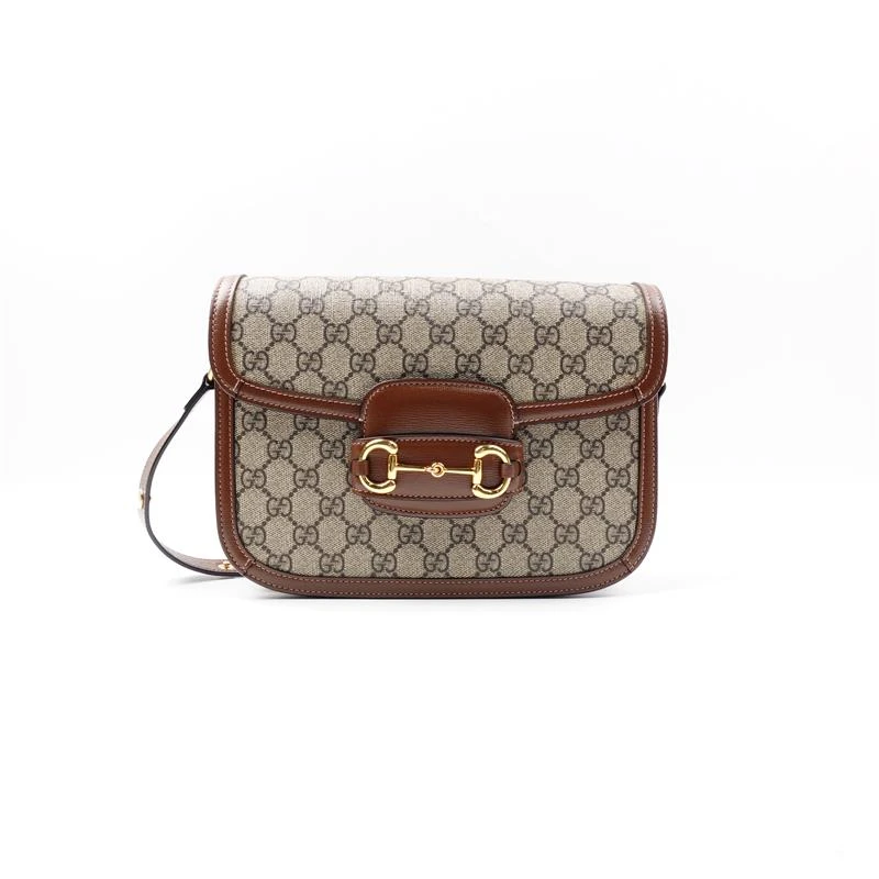95新 GUCCI/古驰 1955老花拼棕单肩包/H_ZY0000372562