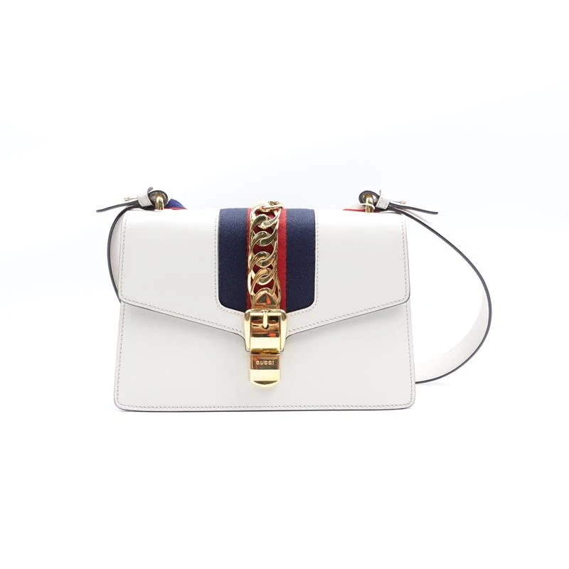 95新 GUCCI/古驰  sylvie白色单肩包H_ZY0000365986