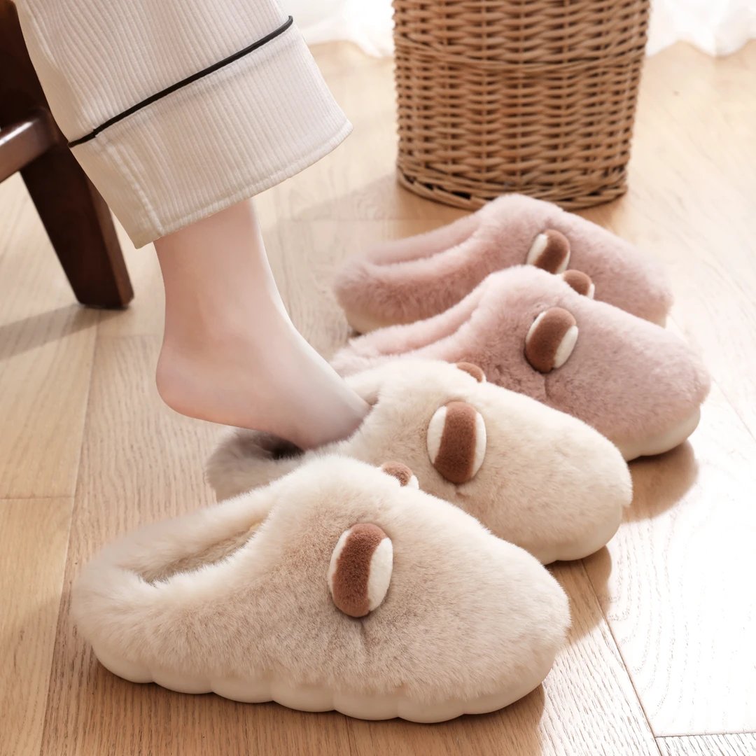 加厚棉拖鞋女鞋冬季可爱2024新款室内家居防滑毛毛绒保暖拖鞋男