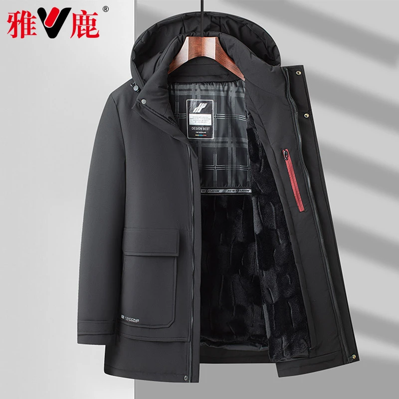 爸爸冬装外套冬季中老年人男装加厚加绒男士休闲棉衣保暖棉服爷爷