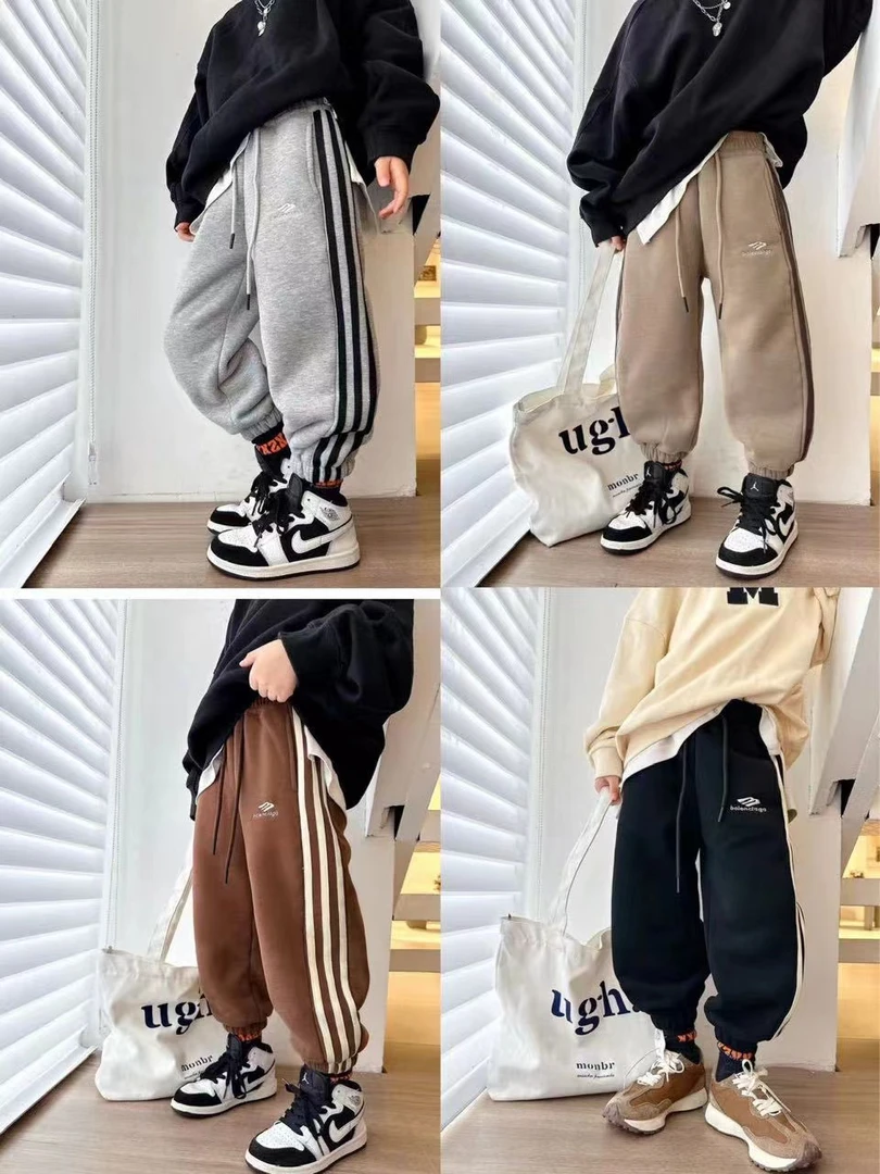 楠楠潮牌时尚保暖内里羊羔毛针织卫裤四色