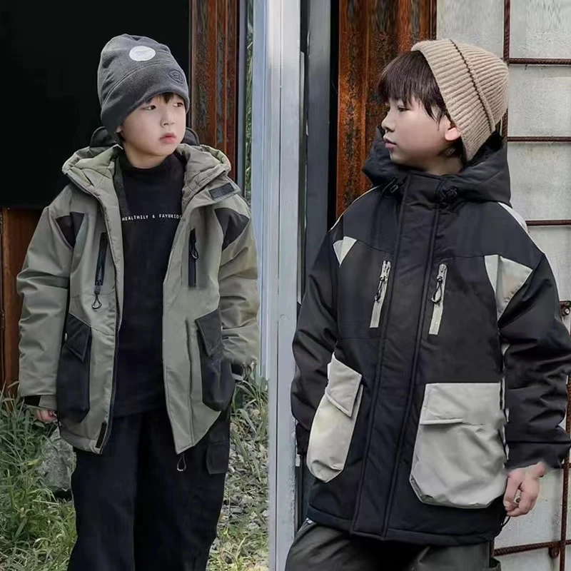 冬款（110码）男童冬季加绒加厚裤子卫衣儿童韩版冬款组合套装