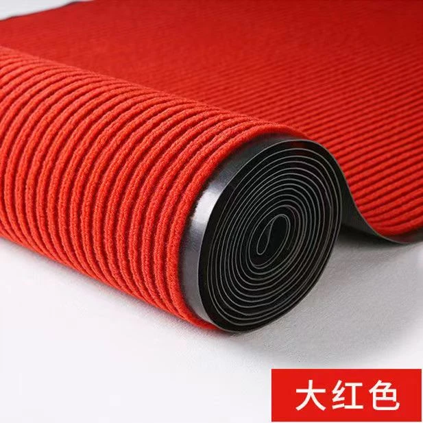 可裁剪门口走廊过道加厚PVC底双条纹入户门除尘地毯酒店吸水地垫
