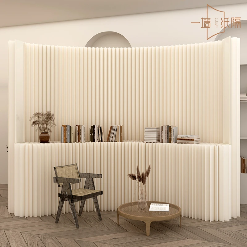 屏风隔断展台纸墙置物商场办公室展会展示隔档陈列纸屏风折叠移动