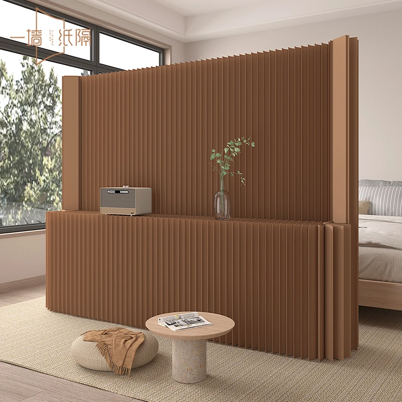 屏风隔断折叠移动活动展台纸墙客厅店面隔档直播背景墙办公室隔板