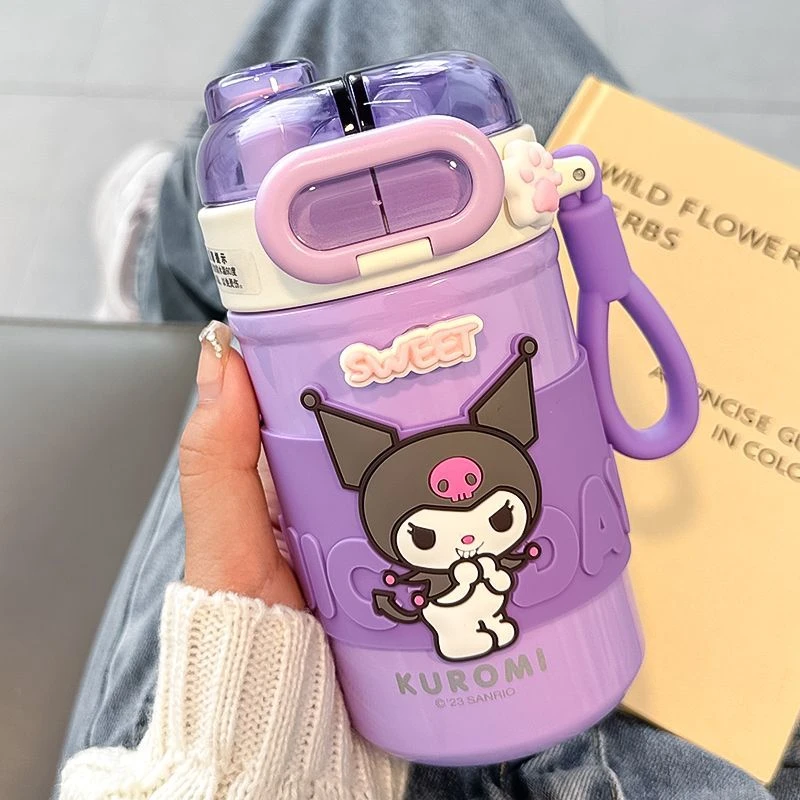 三丽鸥库洛米保温杯儿童316食品级上学专用水杯女孩小学生双饮杯