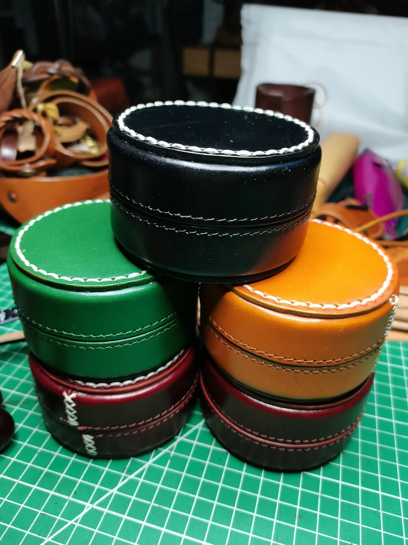 手工制作牛皮收纳盒010578