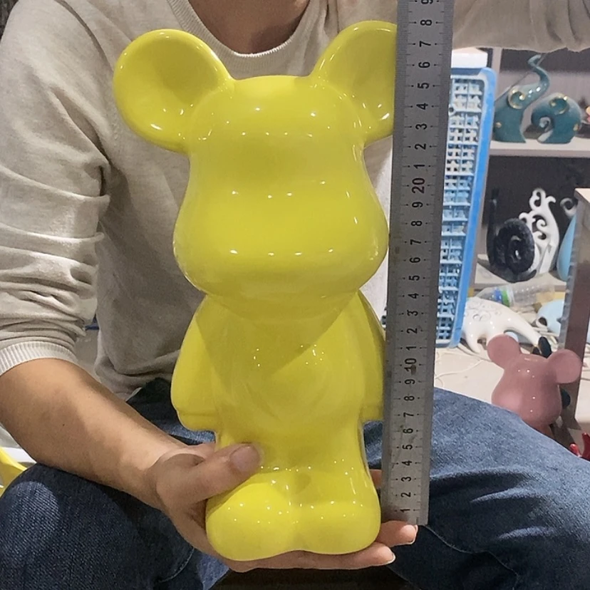 【闪购商品】陶瓷摆件柠檬黄爱心熊