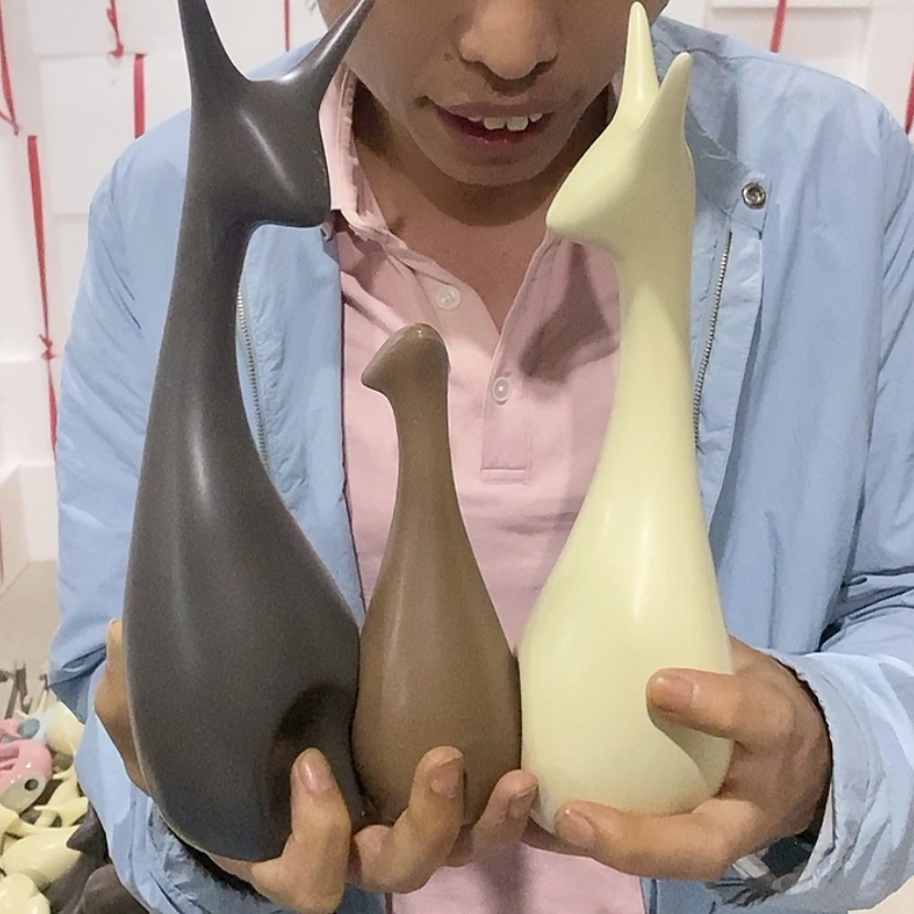【闪购商品】陶瓷摆件北欧三口鹿微瑕
