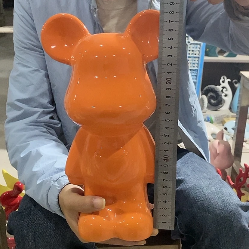 【闪购商品】陶瓷摆件橙色爱心熊