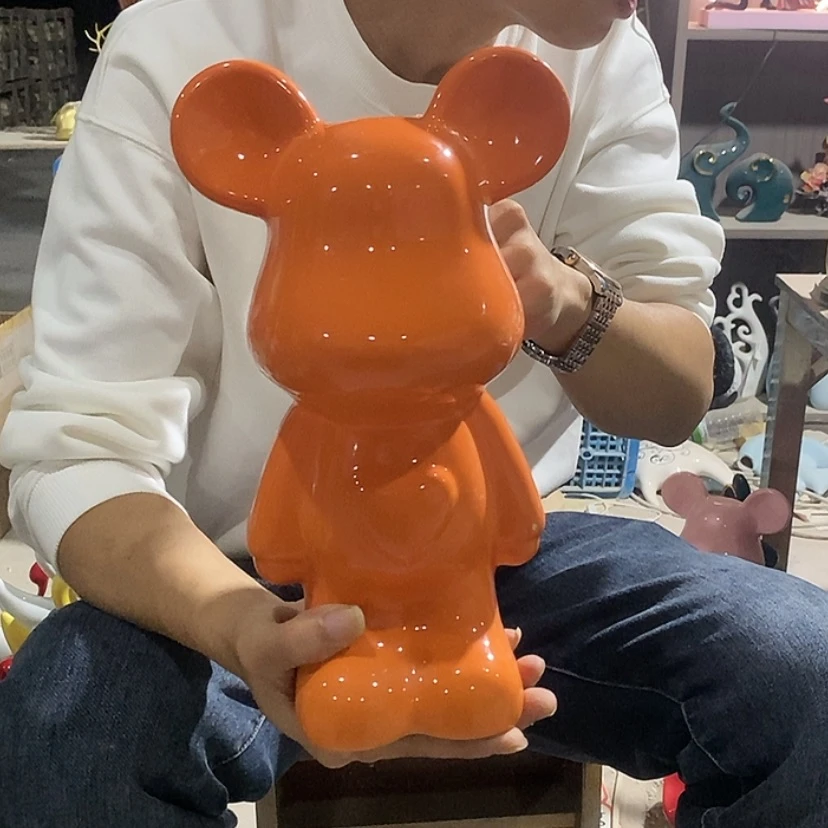 【闪购商品】陶瓷摆件橙色爱心熊