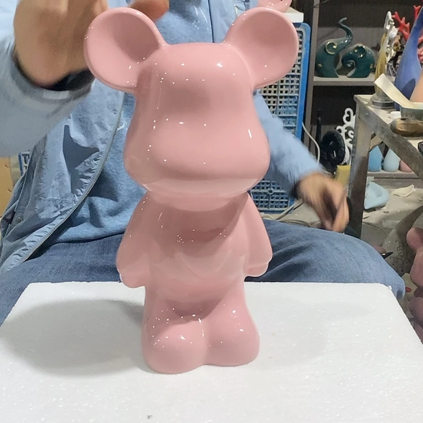 【闪购商品】陶瓷摆件粉色爱心熊
