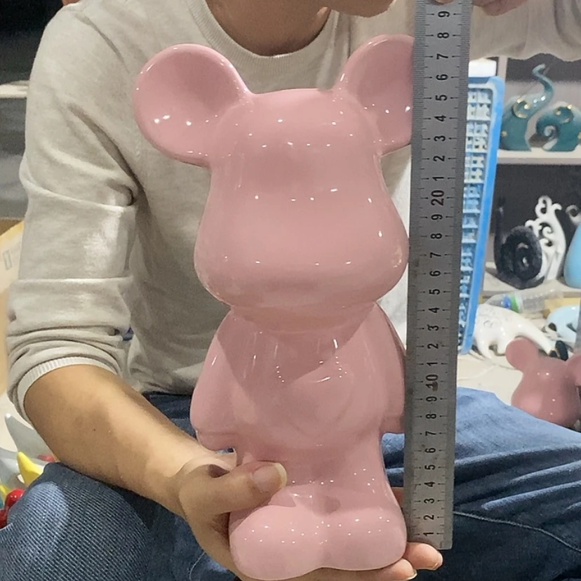【闪购商品】陶瓷摆件粉色爱心熊
