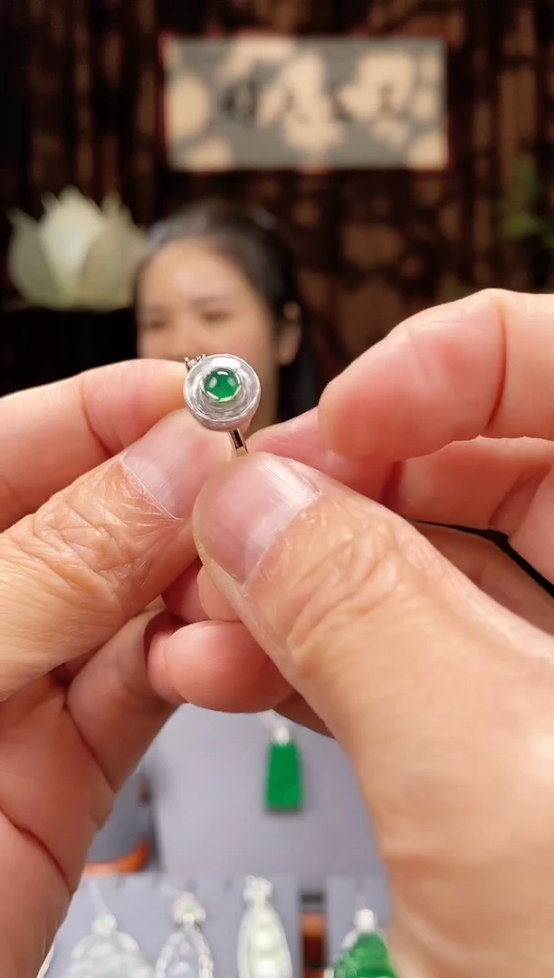 【闪购商品】翡翠戒指银S925镶嵌戒指