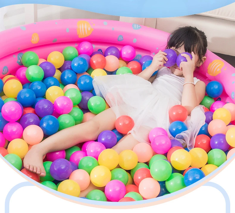 海洋球婴儿可啃咬儿童室内游乐场小彩球玩具球无毒无味环保波波球