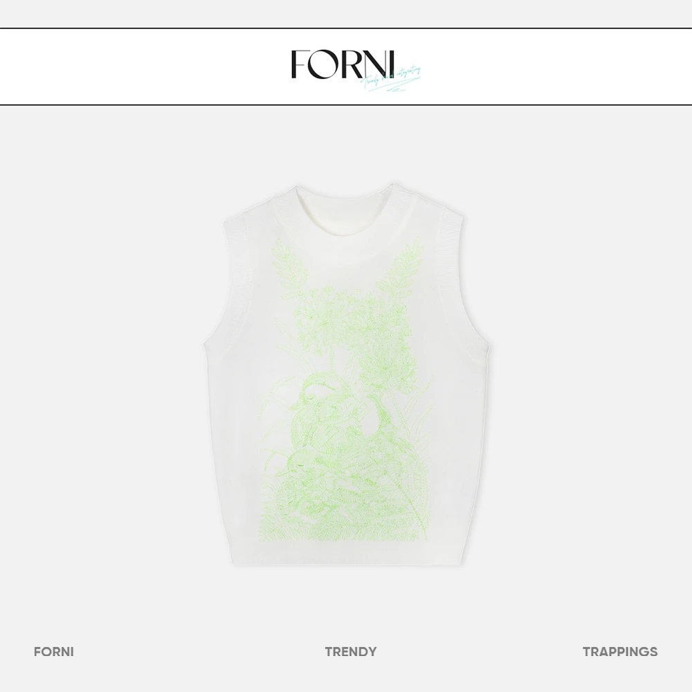 FORNI x YOYO  人间五月 重工刺绣背心时尚百搭女士无袖