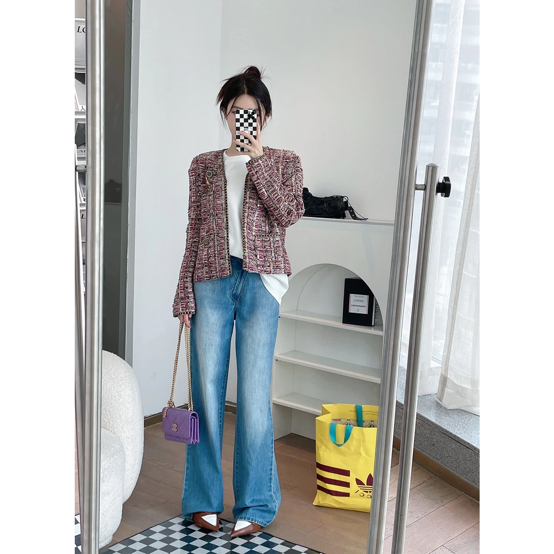 FORNI 心动粉黛子 编织小香外套