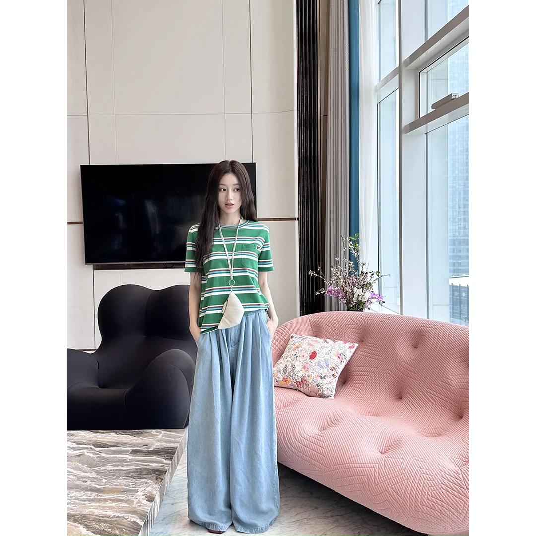 FORNI x YOYO 贝克街报刊 纯色显瘦牛仔裤时尚百搭宽松女士牛仔裤