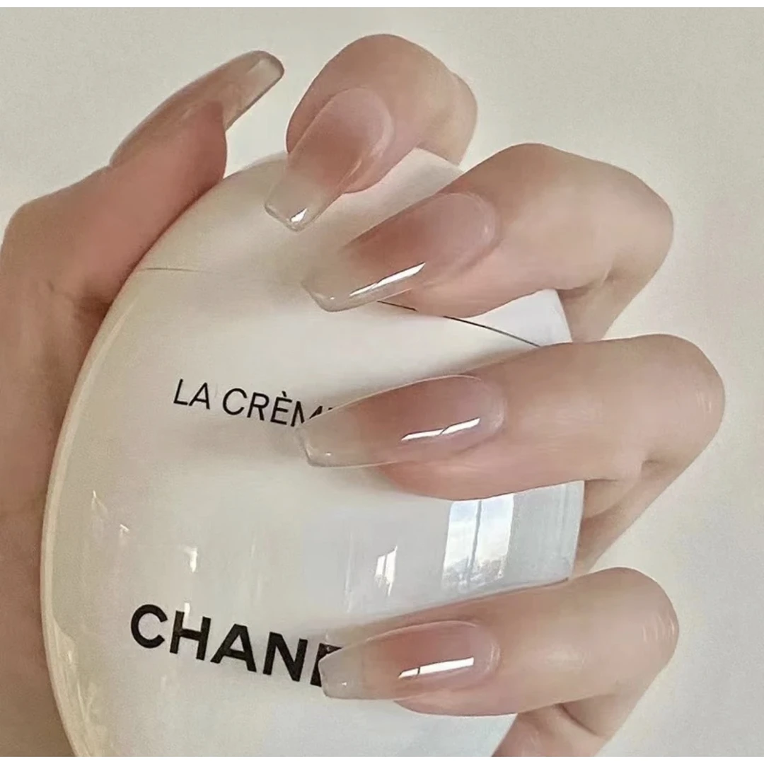 32号仙草奶茶冰透长款穿戴甲美甲片可拆卸