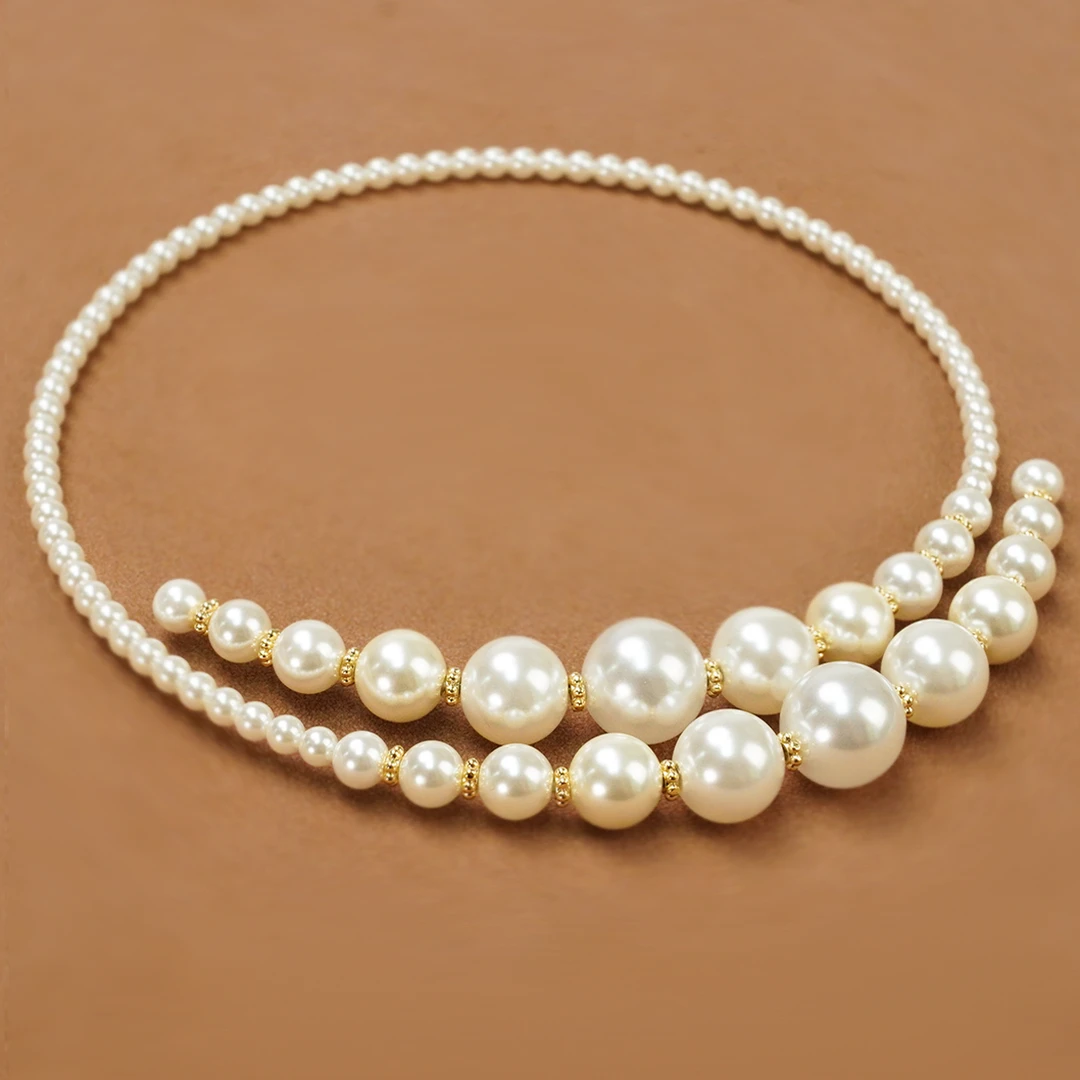 铜合金仿珍珠项链 法式气质百搭复古简约轻奢项链MZ