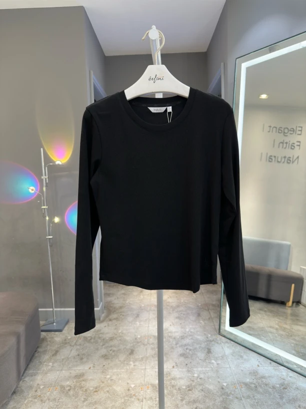 专柜2025水墨黑长袖T恤199A100131
